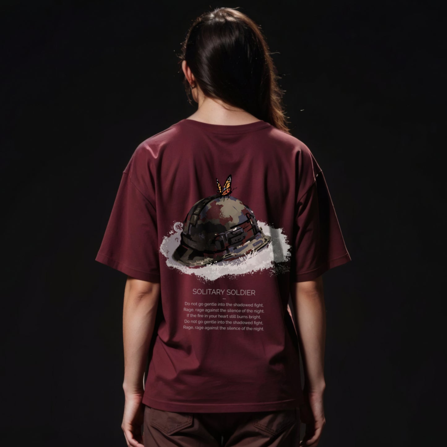 Maroon Solitary Soldier T-shirt