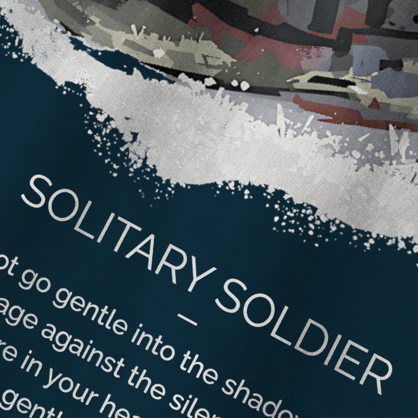 Navy Blue Solitary Soldier T-shirt