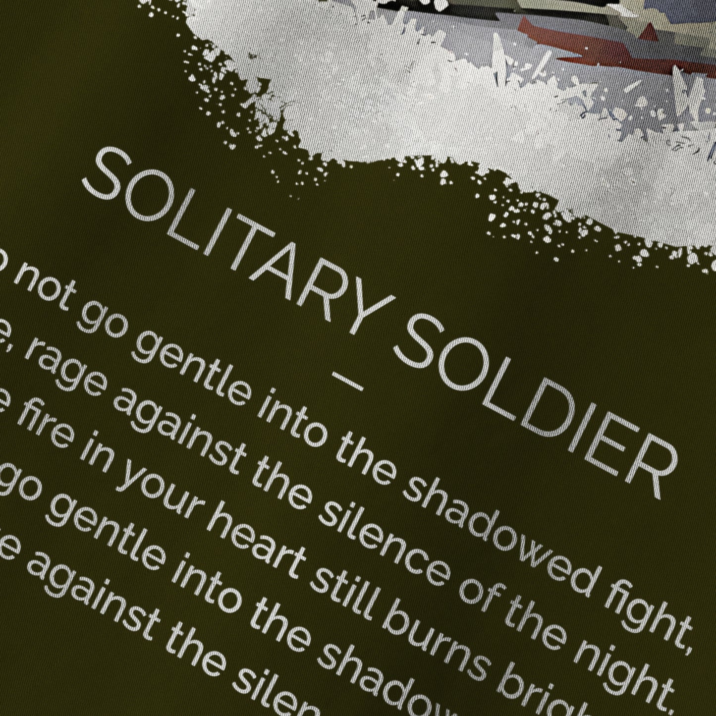 Olive Green Solitary Soldier T-shirt