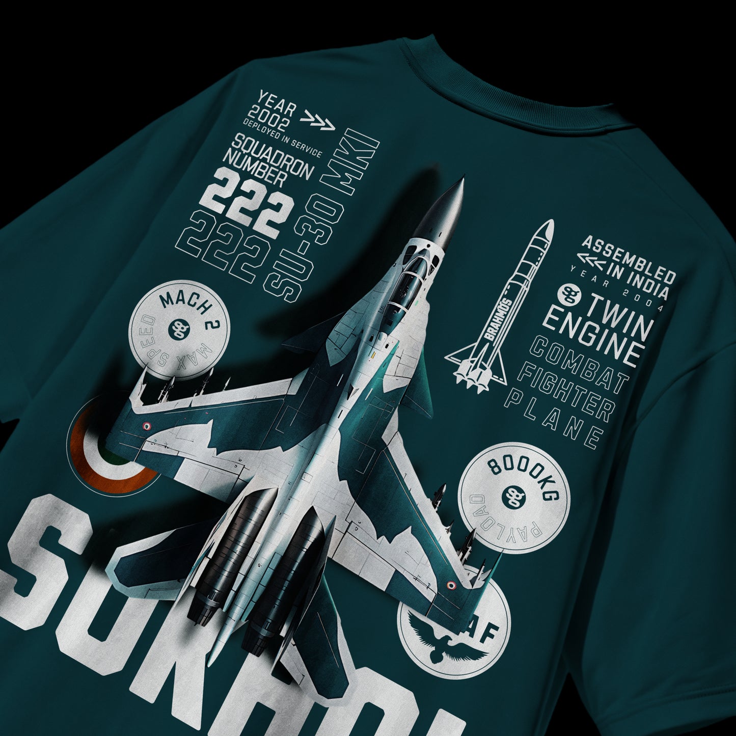 Petrol Blue Sukhoi T-shirt