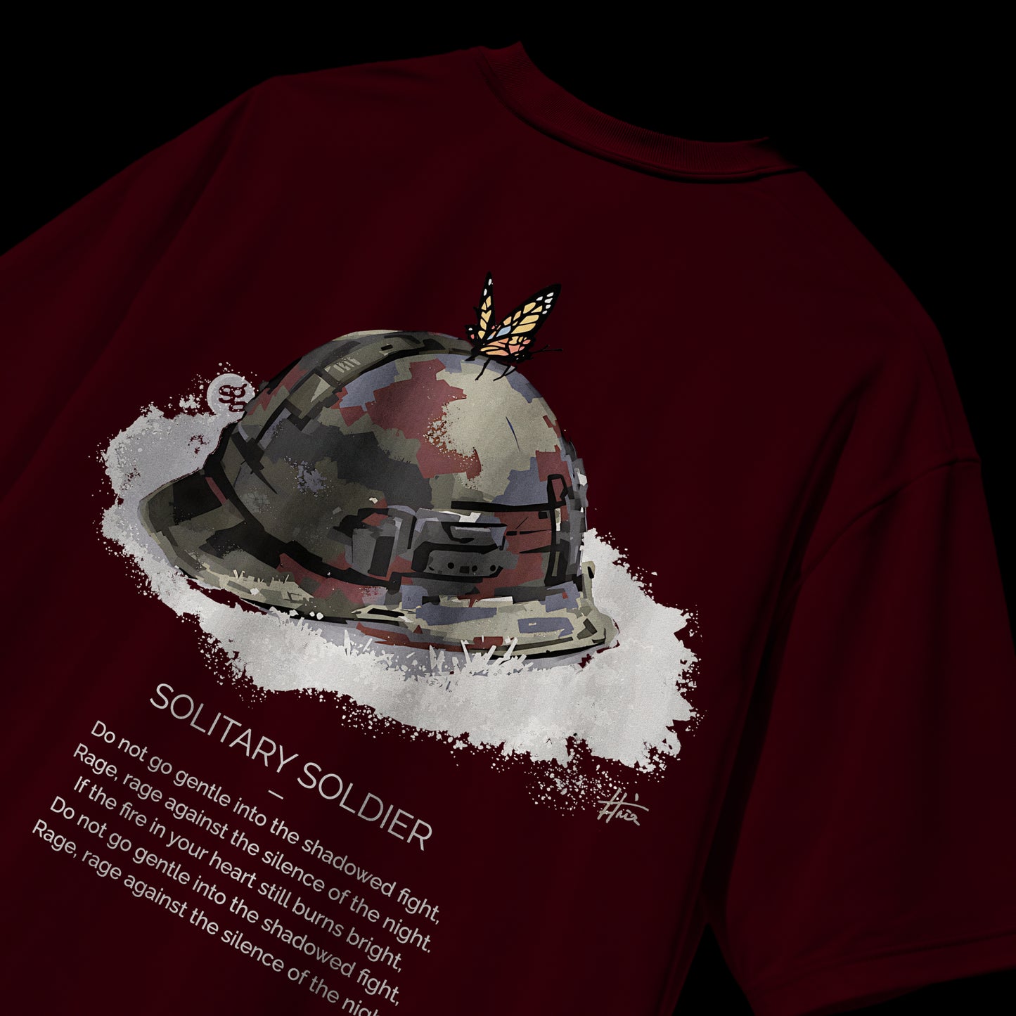 Maroon Solitary Soldier T-shirt