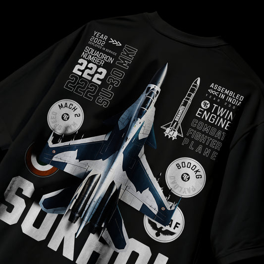 BLACK SUKHOI T-SHIRT